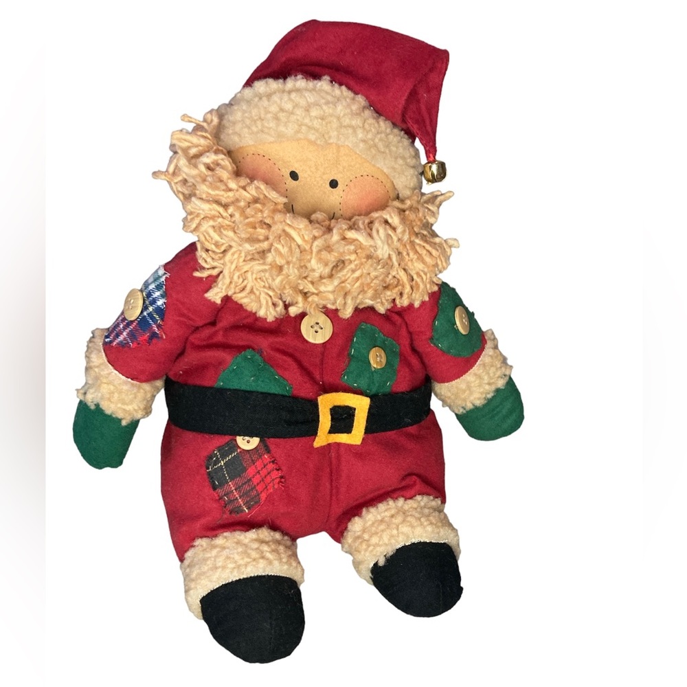 Santa Plush Stuffed Animal Great American Fun Co Sitting Farmhouse Country Decor
